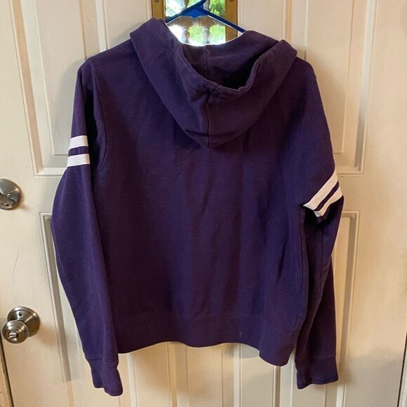 TCU Zip Up Jacket Large Pro Edge Hoodie Purple - Picture 2 of 10